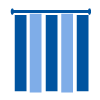 Icon eines blauen Lamellenvorhang